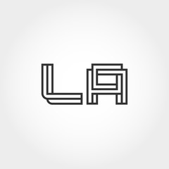Initial Letter LA Logo Template Vector Design