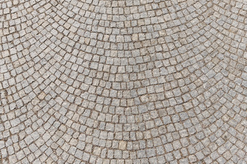 old cobblestones floor pavement