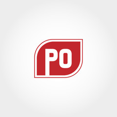 Initial Letter PO Logo Template Vector Design