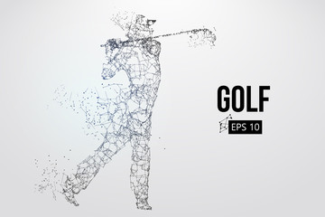 Silhouette of a golf player. Vector illustration