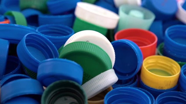 Colorful plastic bottle caps