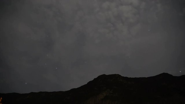 Colca Canyon Peru Near Arequipa during the night Timelapse