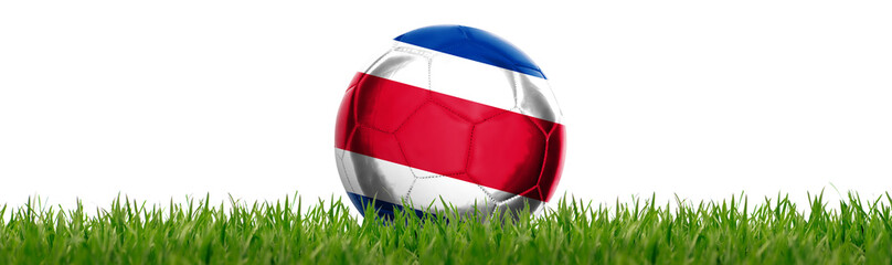 Fussball mit costa-ricanischer Flagge