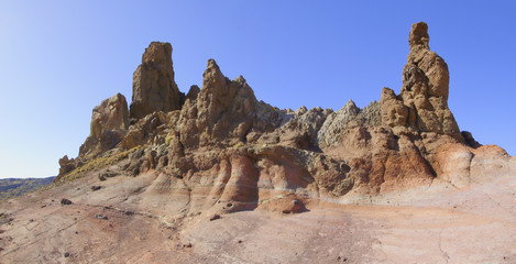 Fototapeta na wymiar Rock formation at Cañadas del Teide in Tenerife Canary Islands Spain