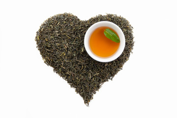 Tea cup in the tea heart