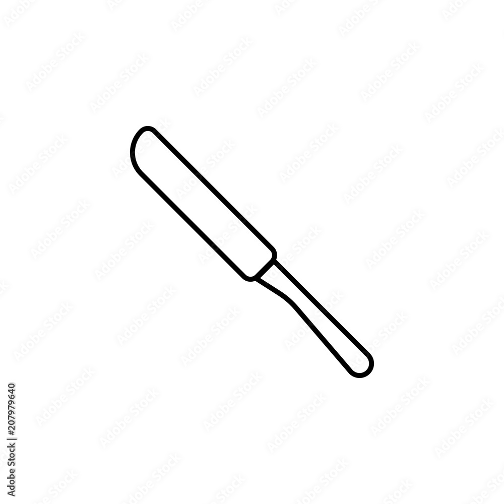Poster table-knife outline icon. element of kitchen tools icon for mobile concept and web apps. thin line t