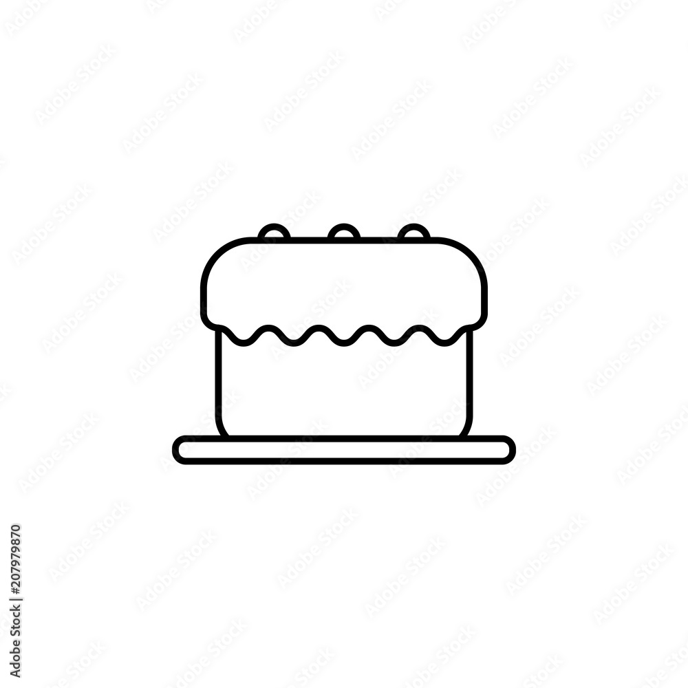 Aufkleber cake outline icon. element of kitchen tools icon for mobile concept and web apps. thin line cake out