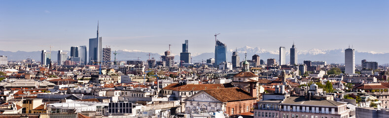 Skyline in Milan, Italy