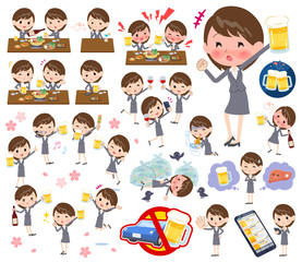 Gray suit business women_alcohol