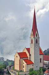 Fototapeta na wymiar Beautiful church in mountains