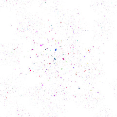Colored Confetti Seamless Pattern. Set of Particles.