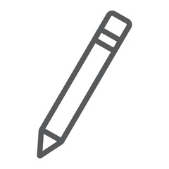 Pencil line icon, school and education, edit sign vector graphics, a linear pattern on a white background, eps 10.