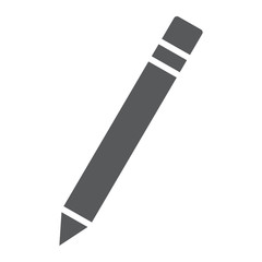 Pencil glyph icon, school and education, edit sign vector graphics, a solid pattern on a white background, eps 10.