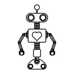 robot machine isolated icon vector illustration design
