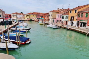 Murano, Venedig, Straßenbild am Kanal