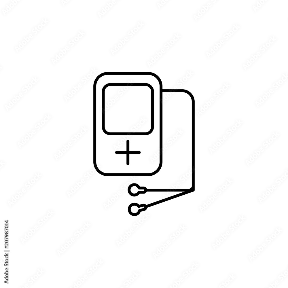 Poster music player outline icon. element of equipment icon for mobile concept and web apps. thin line musi