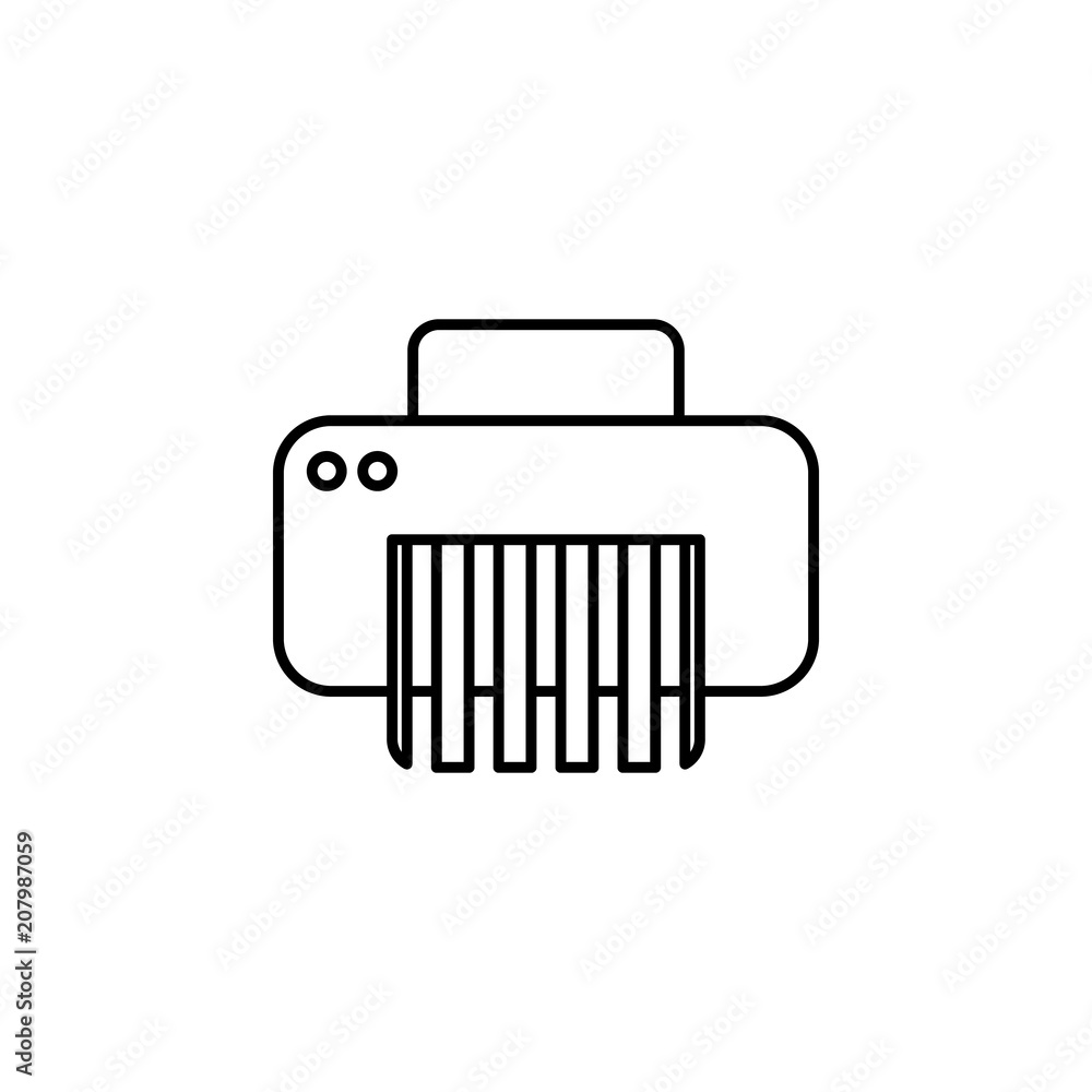 Poster shredder outline icon. element of equipment icon for mobile concept and web apps. thin line shredder