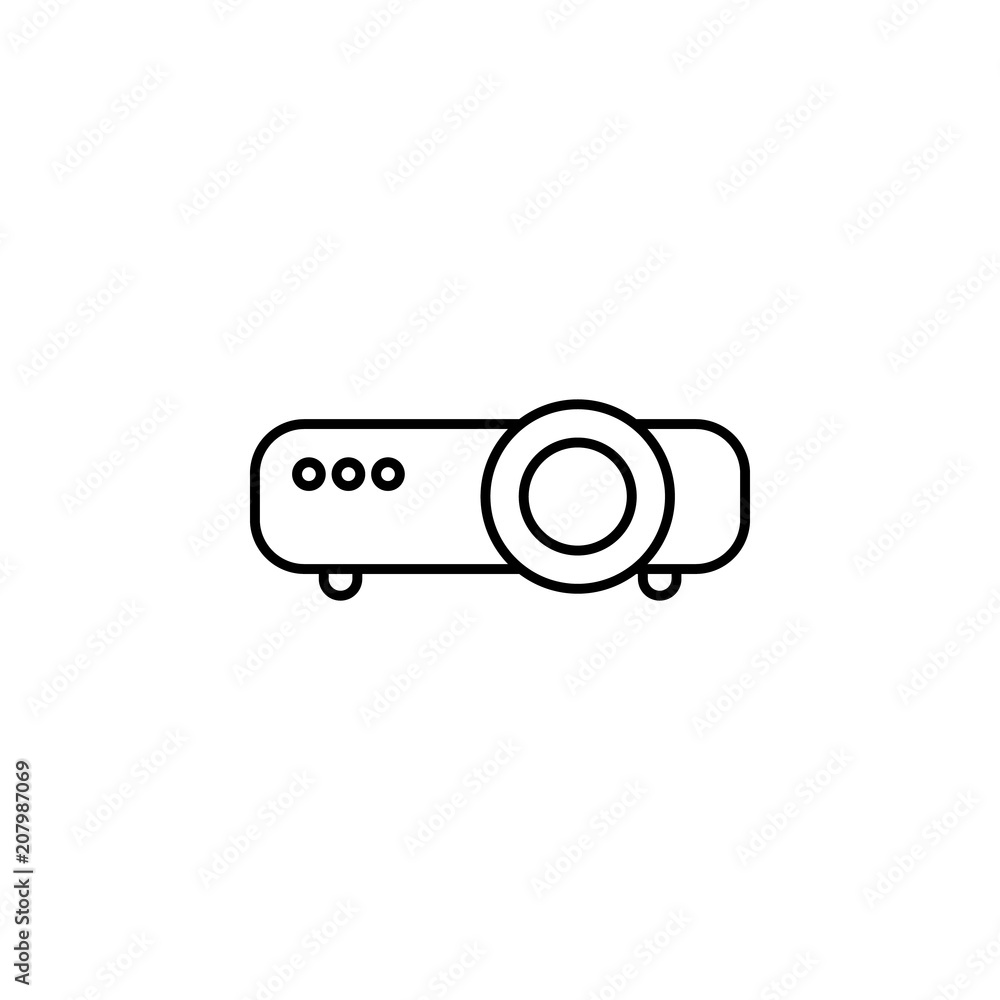 Poster projector outline icon. element of equipment icon for mobile concept and web apps. thin line project