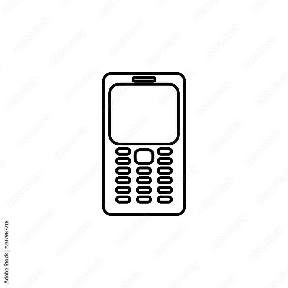 Poster mobile phone outline icon. element of equipment icon for mobile concept and web apps. thin line mobi