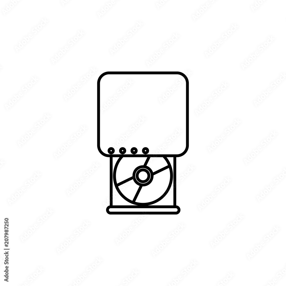 Poster cd room outline icon. element of equipment icon for mobile concept and web apps. thin line cd room o