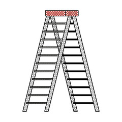 stepladder tool isolated icon vector illustration design