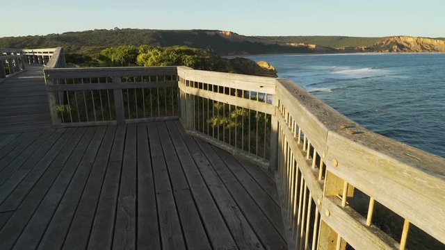 Attis point view on Great Ocean Road Australia at sunset during the summer