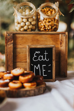 details of a bohemian styled candy bar