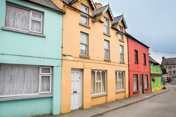 Fototapeta na wymiar Colorful houses in Kenmare, Ireland