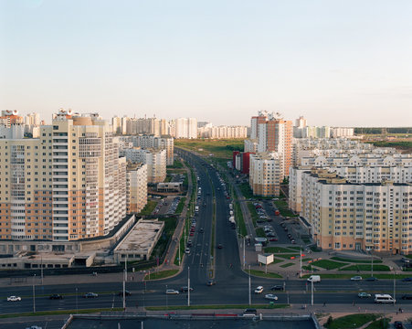 Modern houses cityscape