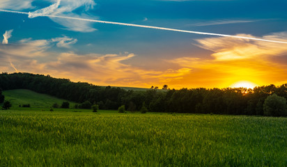 landscape. colorful evening.