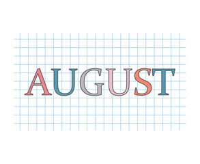 august language concept- vector illustration