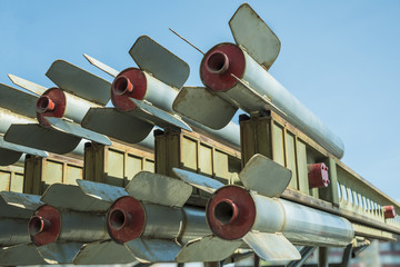 missiles are directed upwards, weapons of mass destruction, missile defense, nuclear chemical bomb....