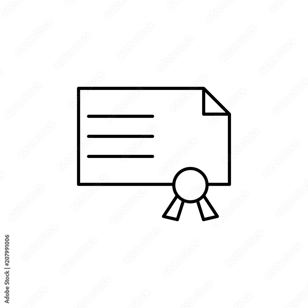 Poster diploma outline icon. element of simple education icon for mobile concept and web apps. thin line di