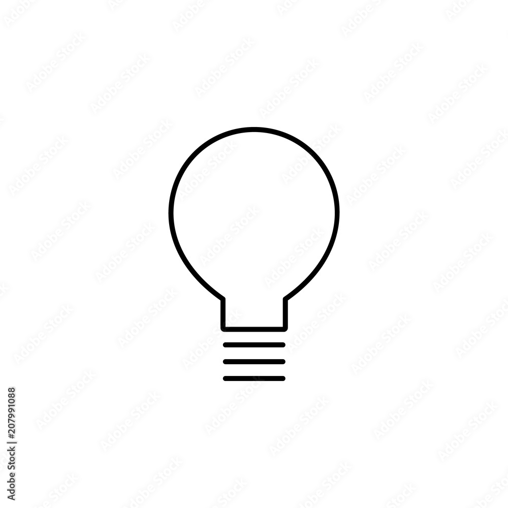 Poster bulb outline icon. element of simple education icon for mobile concept and web apps. thin line bulb 