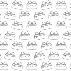 Background of birthday cake design, vector illustration