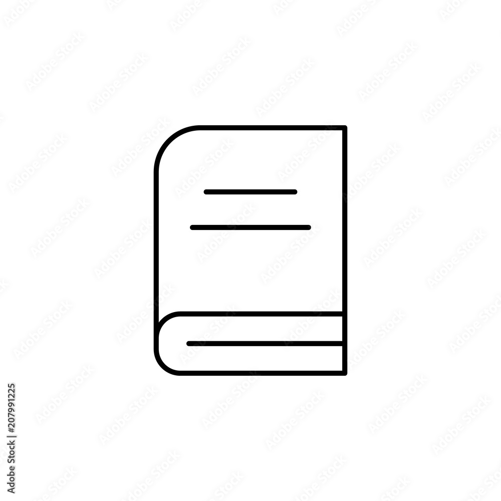 Poster book outline icon. element of simple education icon for mobile concept and web apps. thin line book 