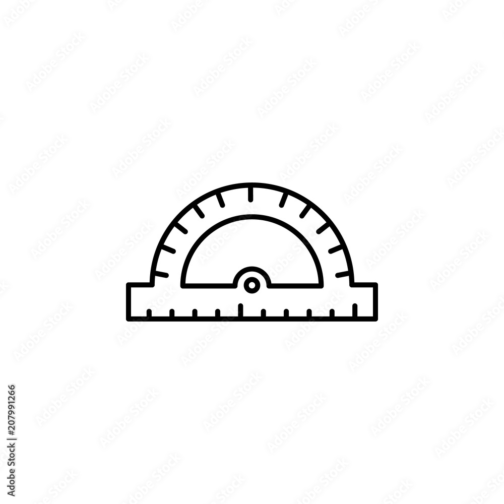 Poster protractor outline icon. element of simple education icon for mobile concept and web apps. thin line