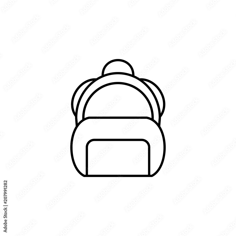 Poster school bag outline icon. element of simple education icon for mobile concept and web apps. thin line