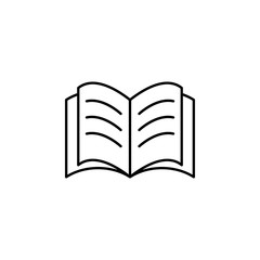 open notebook outline icon. Element of simple education icon for mobile concept and web apps. Thin line open notebook outline icon can be used for web and mobile