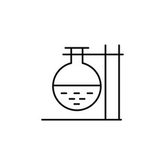 laboratory flask outline icon. Element of simple education icon for mobile concept and web apps. Thin line laboratory flask outline icon can be used for web and mobile