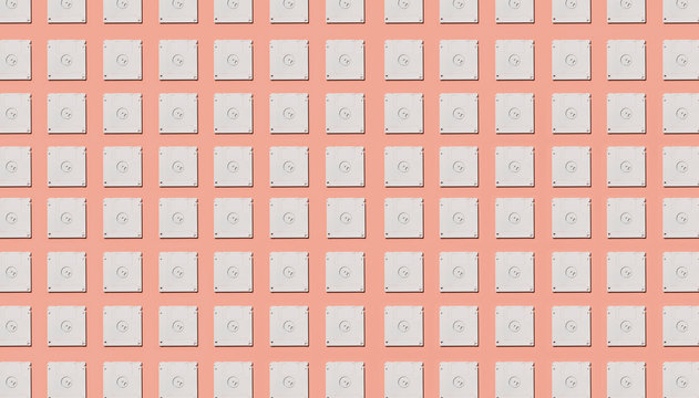 White blanco floppy disks pattern