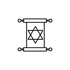 Talmud outline icon. Element of religion sign for mobile concept and web apps. Thin line Talmud outline icon can be used for web and mobile