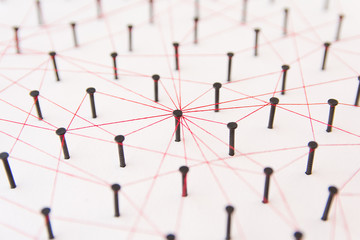 Linking entities, social media, Communications Network, The connection between the two networks....
