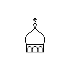 church dome outline icon. Element of religion sign for mobile concept and web apps. Thin line church dome outline icon can be used for web and mobile