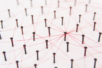 Linking entities, social media, Communications Network, The connection between the two networks....