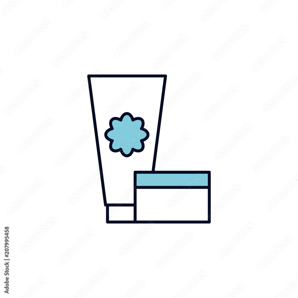 Poster cream outline icon. element of colored spa icon for mobile concept and web apps. thin line cream out