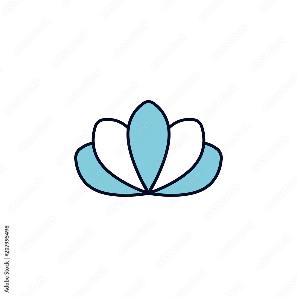 Poster lotus outline icon. element of colored spa icon for mobile concept and web apps. thin line lotus out