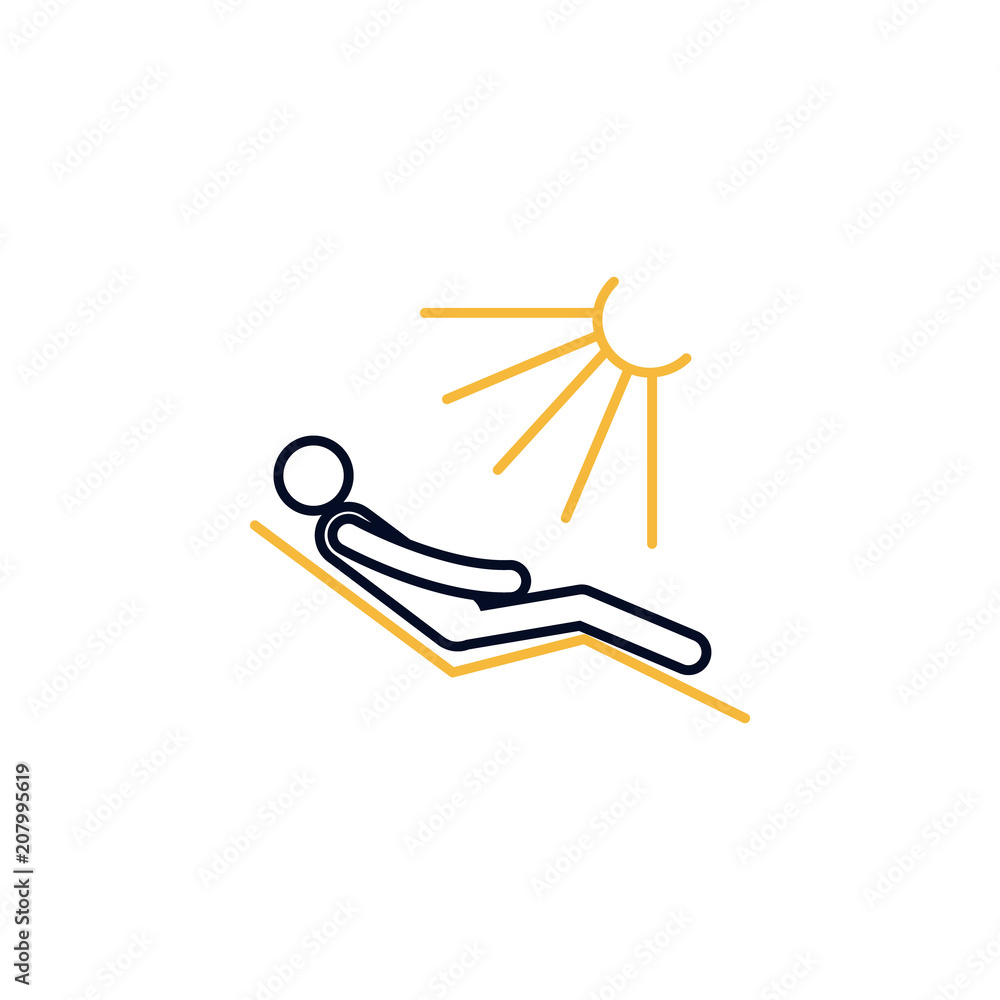 Poster tan outline icon. element of colored spa icon for mobile concept and web apps. thin line tan outline