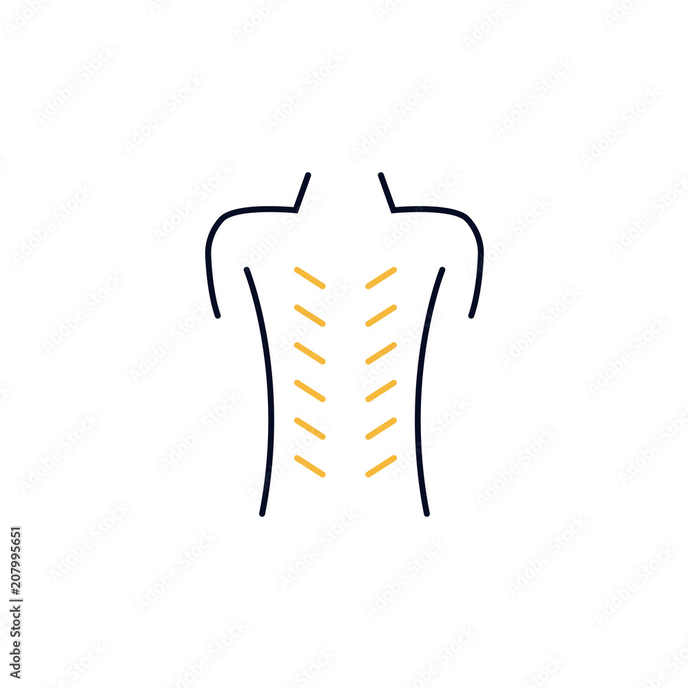 Poster acupuncture outline icon. element of colored spa icon for mobile concept and web apps. thin line acu