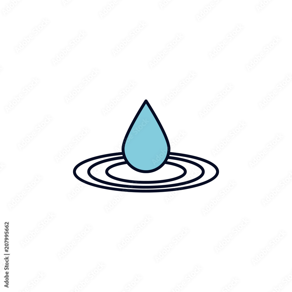 Poster a drop outline icon. element of colored spa icon for mobile concept and web apps. thin line a drop o